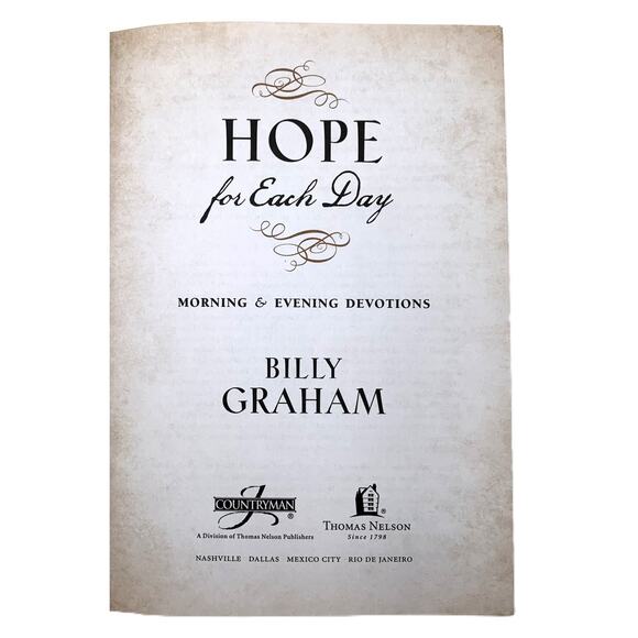 Hope for Each Day Morning and Evening Devotions by Billy Graham (Faux Leather) - Picture 4 of 9